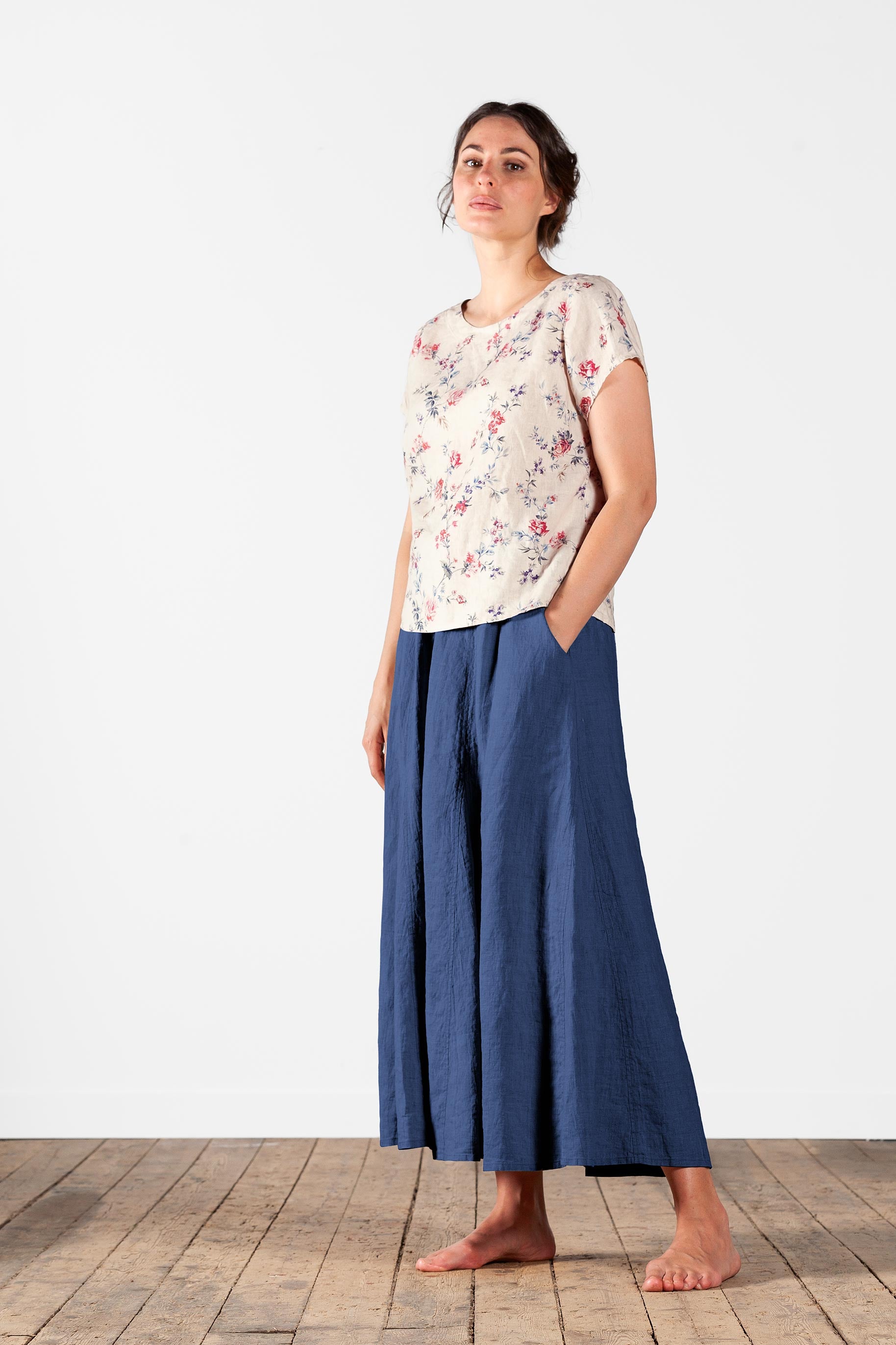 Linen maxi skirt