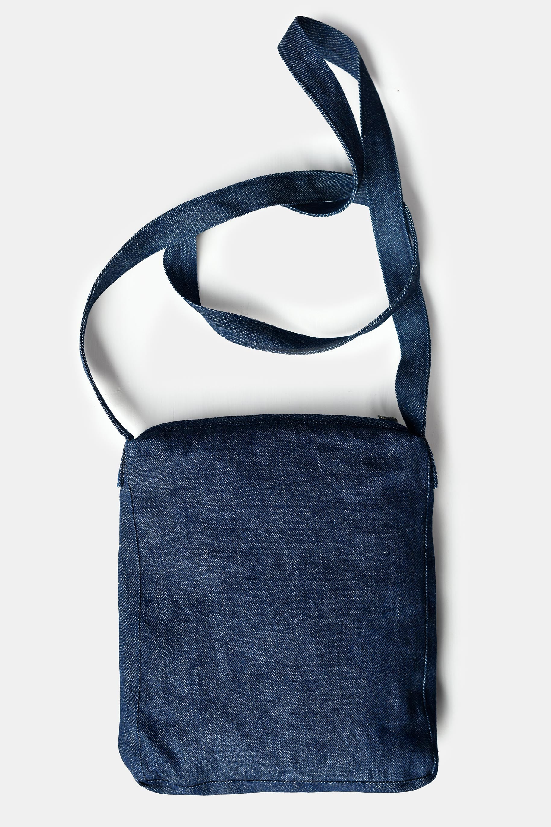 Denim bag with shoulder strap