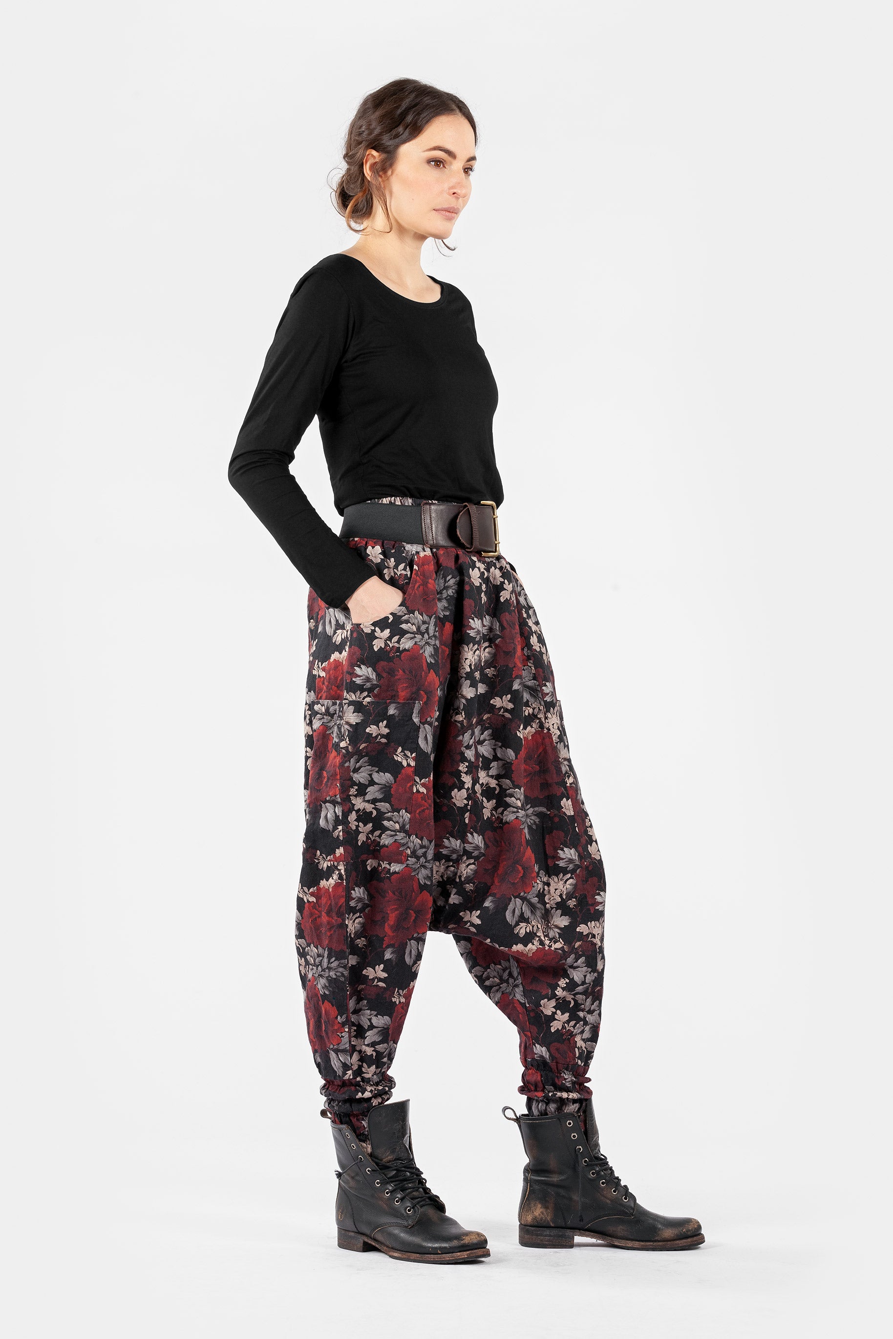 Linen harem pants