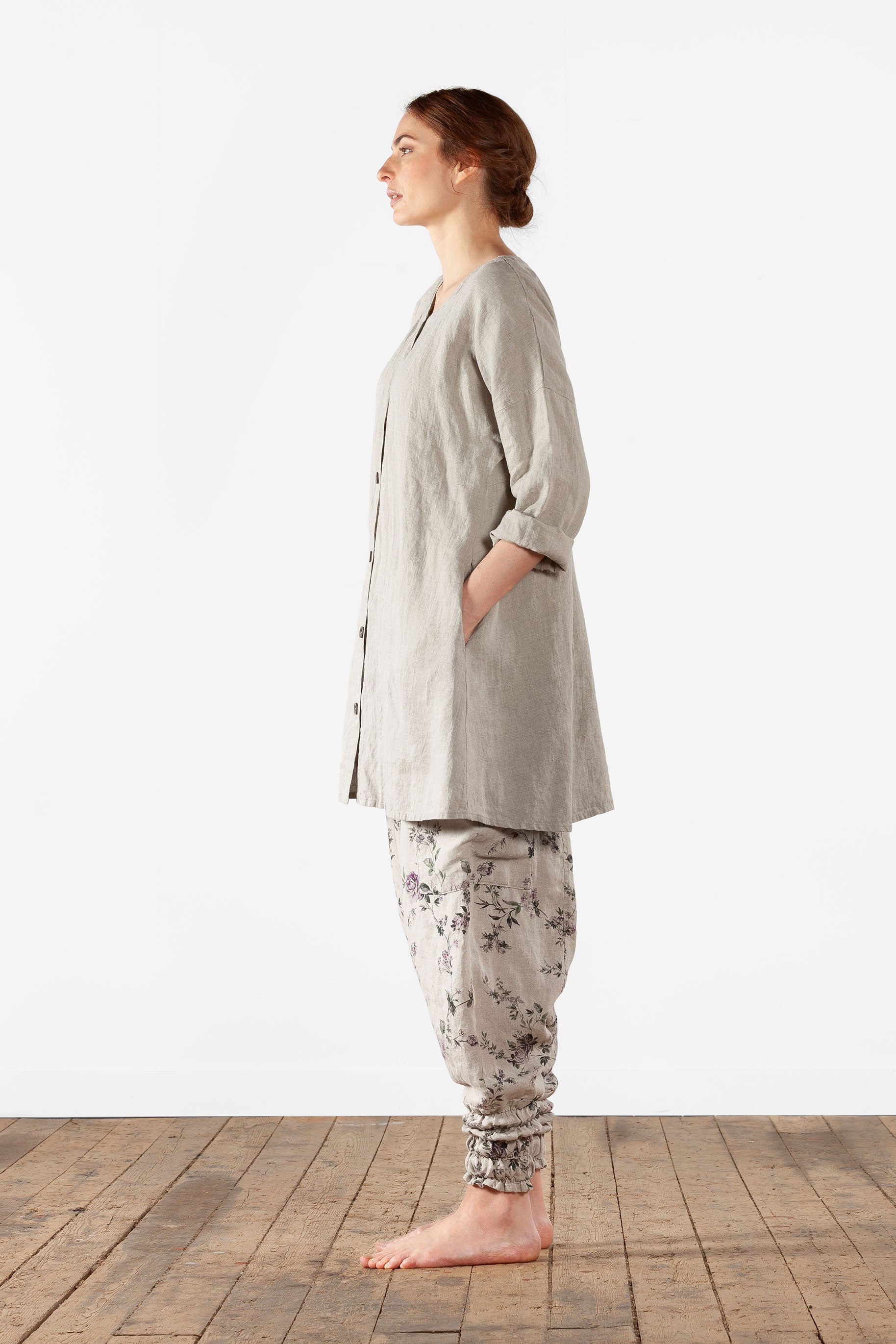 A-line jacket in linen