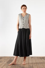 Linen maxi skirt