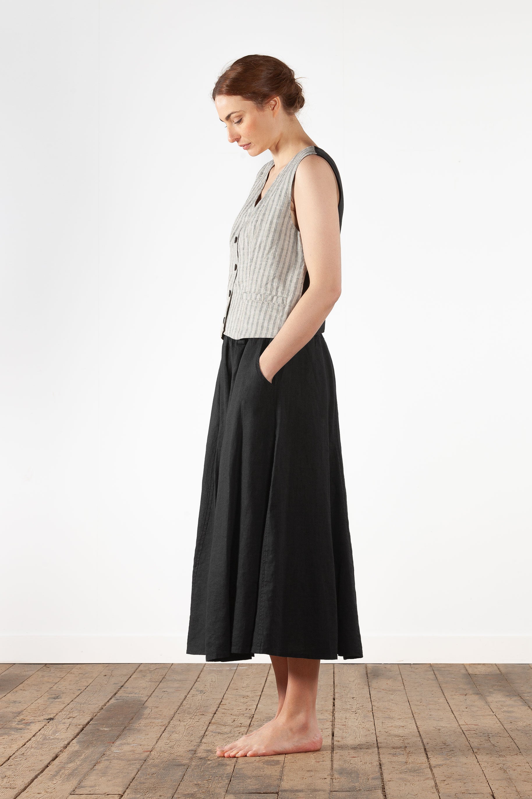 Linen maxi skirt